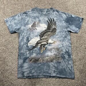 The Mountain‎ Shirt Large Bald Eagle Graphic Tye Dye Ted Blaylock Vintage 90s